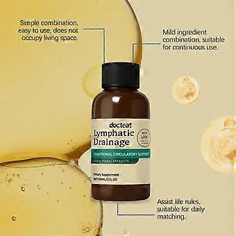 Lymphatic Drainage Support Liquid Drops - Traditional Herbal Extract For Circulatory Health, 2 FL OZ