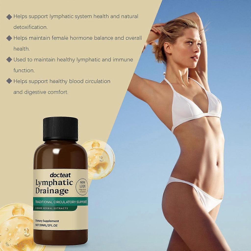 Lymphatic Drainage Support Liquid Drops - Traditional Herbal Extract For Circulatory Health, 2 FL OZ