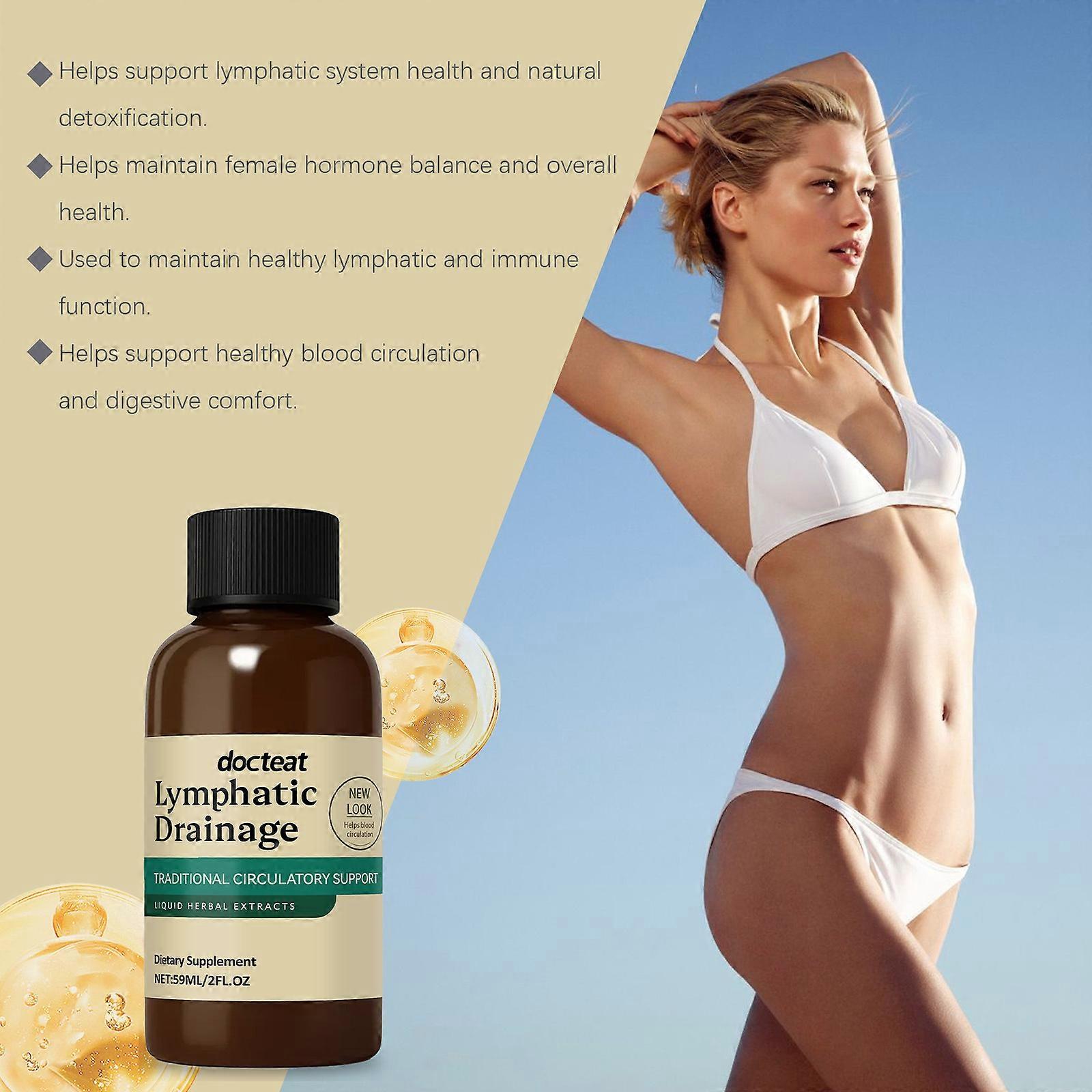 Lymphatic Drainage Support Liquid Drops - Traditional Herbal Extract For Circulatory Health, 2 FL OZ